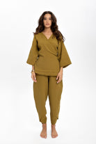 Husufi-Kruvaze Yeşil Kimono-Kimono-3-Milagron.com