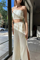 Husufi-Naturel Müslin Croptop-Top-1-Milagron.com