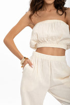 Husufi-Naturel Müslin Croptop-Top-5-Milagron.com