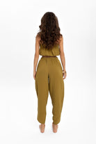 Husufi-V Cross Yeşil Şalvar Pantolon-Pantolon-4-Milagron.com