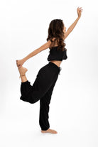 Husufi-Ventana Siyah Relax Yoga Pantolonu-Pantolon-2-Milagron.com