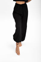 Husufi-Ventana Siyah Relax Yoga Pantolonu-Pantolon-5-Milagron.com