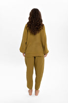 Husufi-Yeşil Bürümcüklü Sweatshirt-Sweatshirts & Hoodies-6-Milagron.com