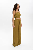 Husufi-Yeşili Müslin Croptop-Top-5-Milagron.com