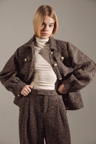 Deep Brown Wool-Blend Quiet Luxury Suit