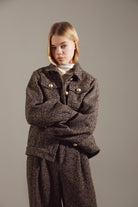 Deep Brown Wool-Blend Quiet Luxury Suit