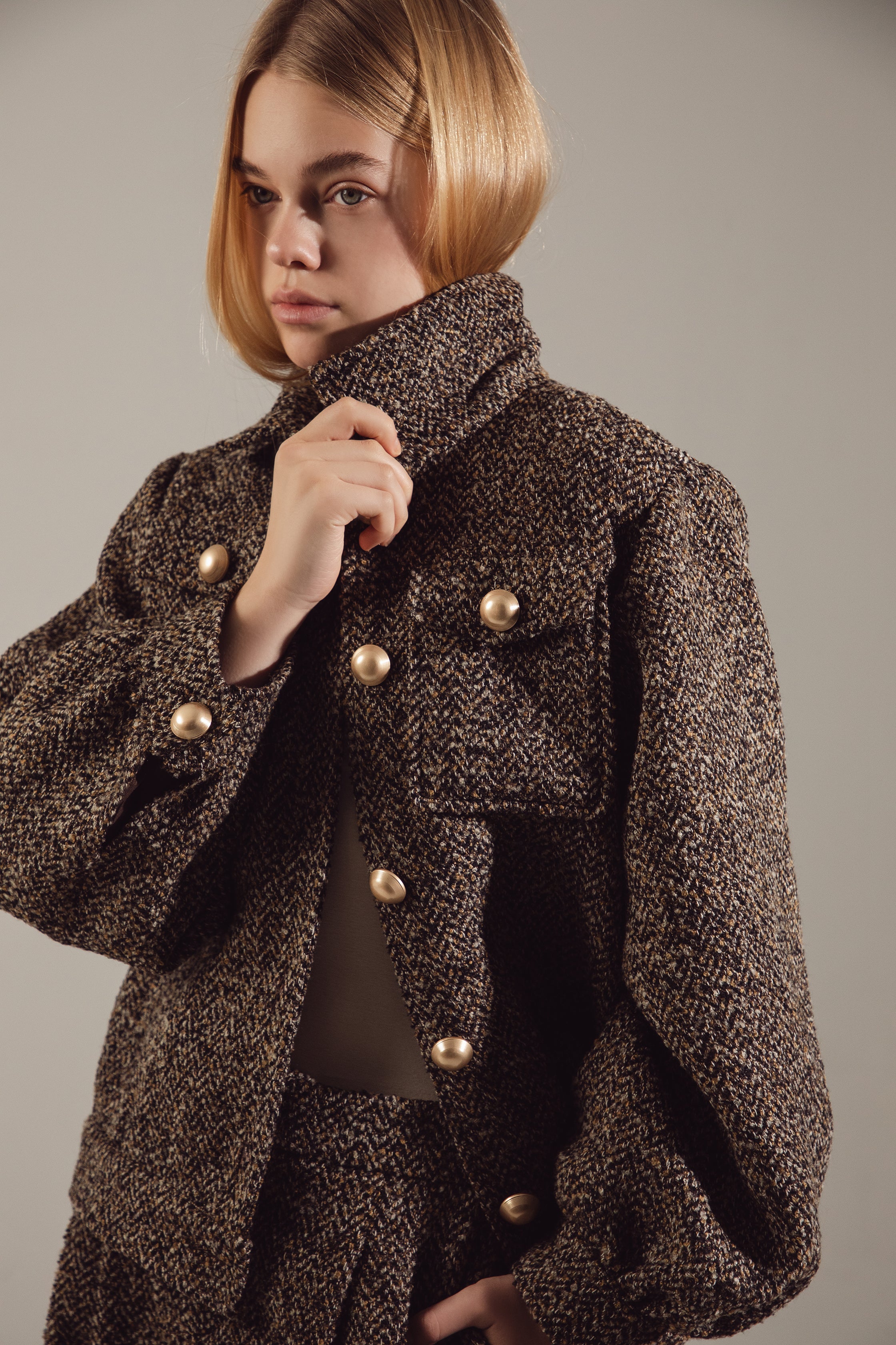 Deep Brown Wool-Blend Quiet Luxury Suit