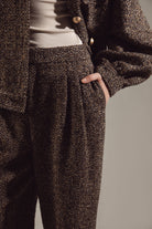 Deep Brown Wool-Blend Quiet Luxury Suit