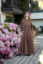 Irisa Brown Maxi Dress