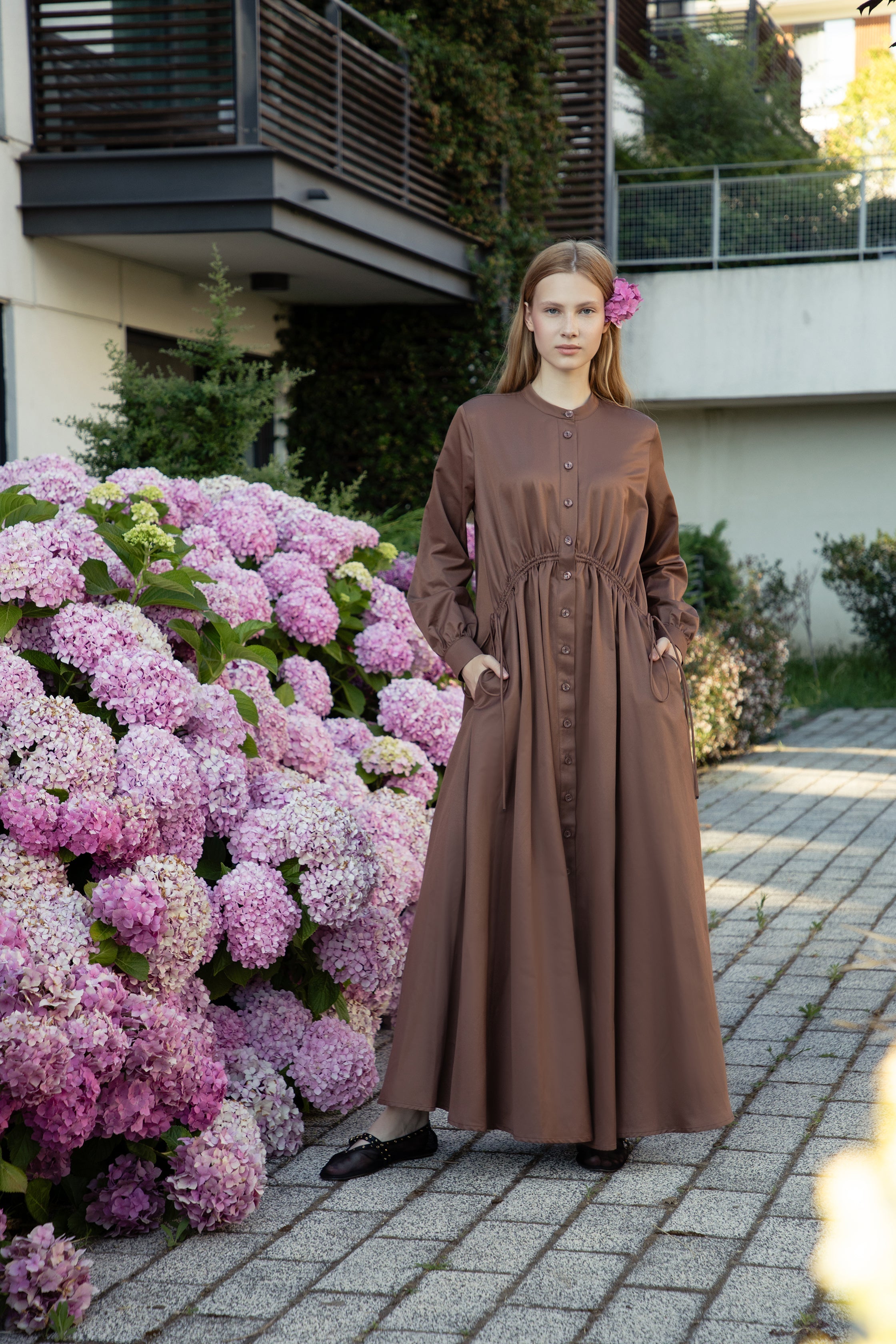 Irisa Brown Maxi Dress