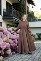 Irisa Brown Maxi Dress
