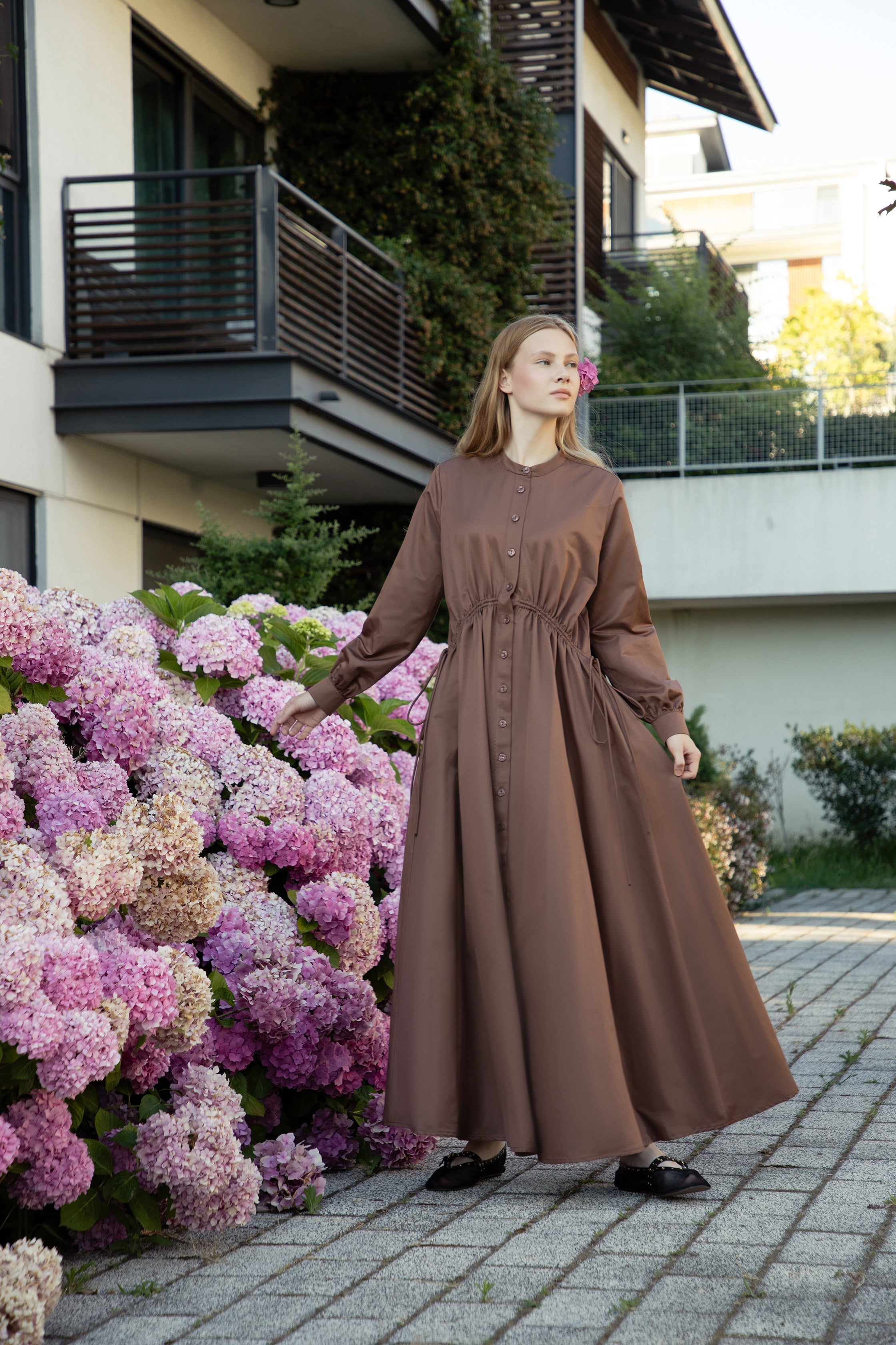Irisa Brown Maxi Dress