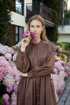 Irisa Brown Maxi Dress