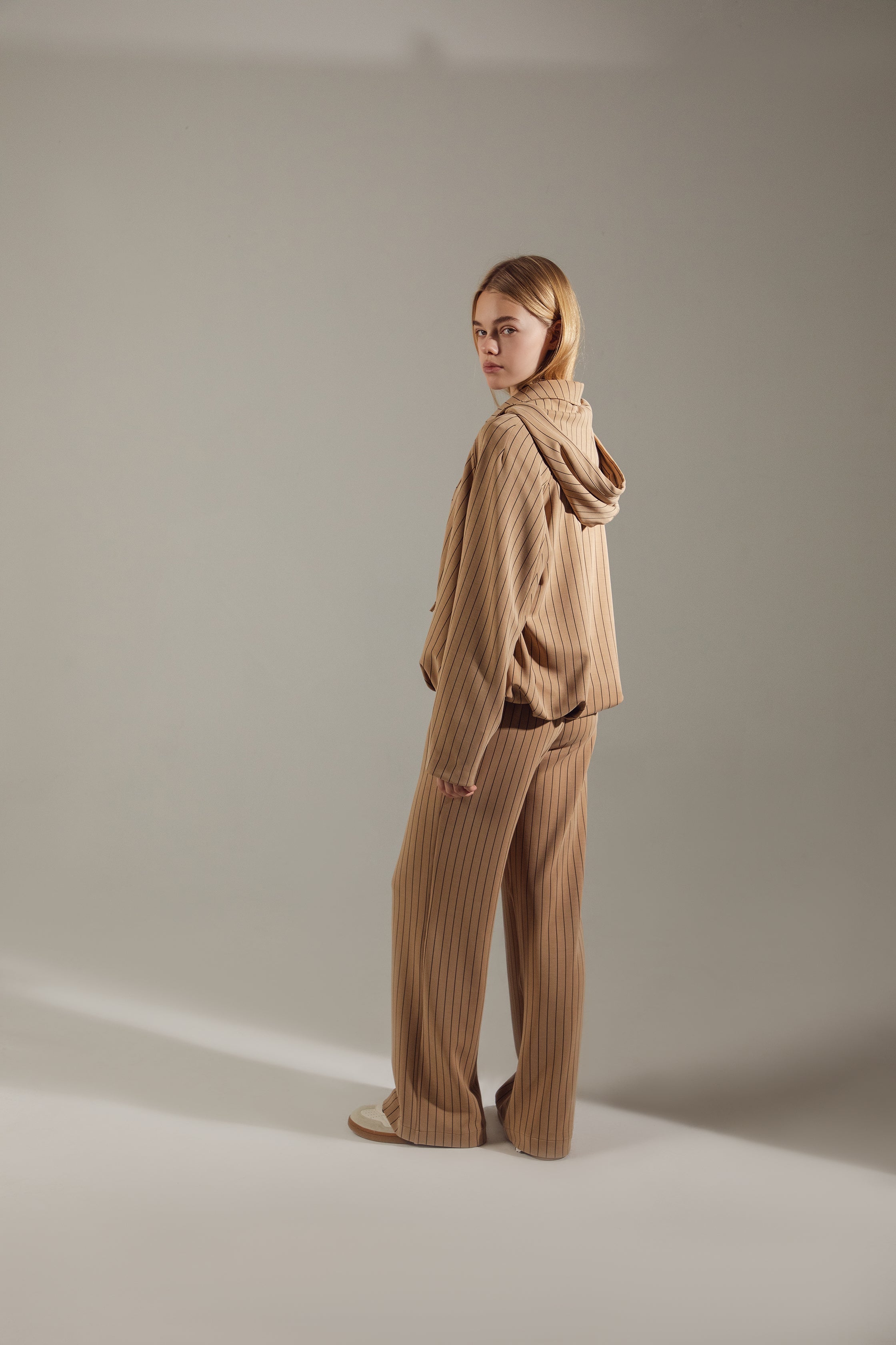 Sand-Tone Modal-Cotton Hooded Tracksuit