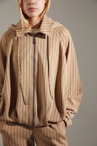 Sand-Tone Modal-Cotton Hooded Tracksuit