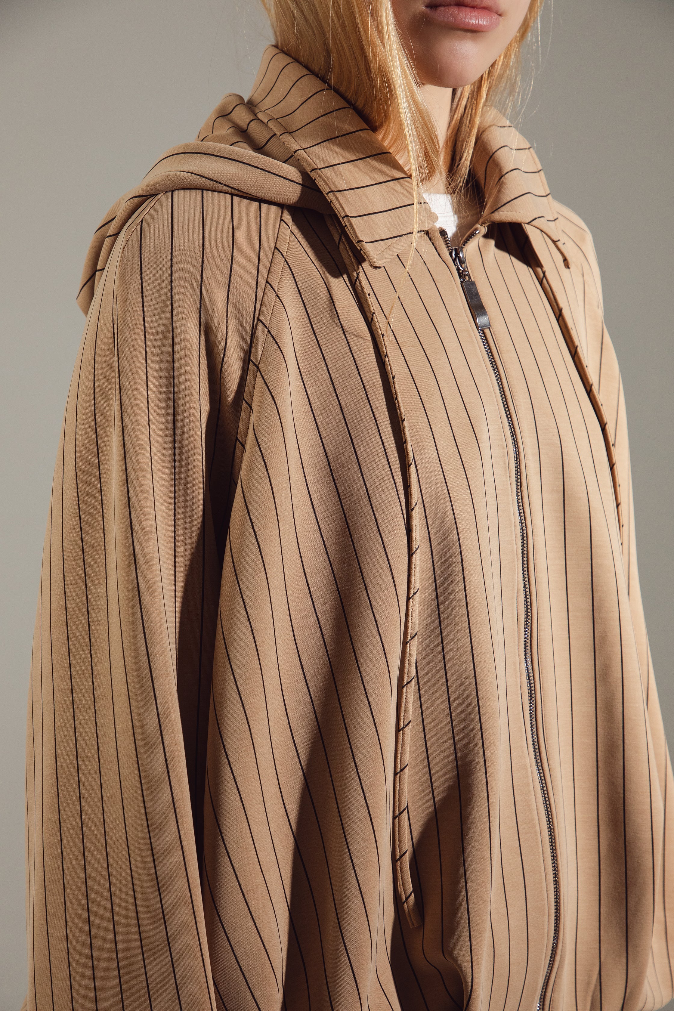 Sand-Tone Modal-Cotton Hooded Tracksuit