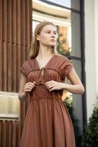 Violet Tan Maxi Dress
