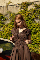 Violet Dark Brown Maxi Dress