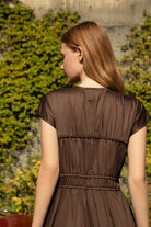 Violet Dark Brown Maxi Dress