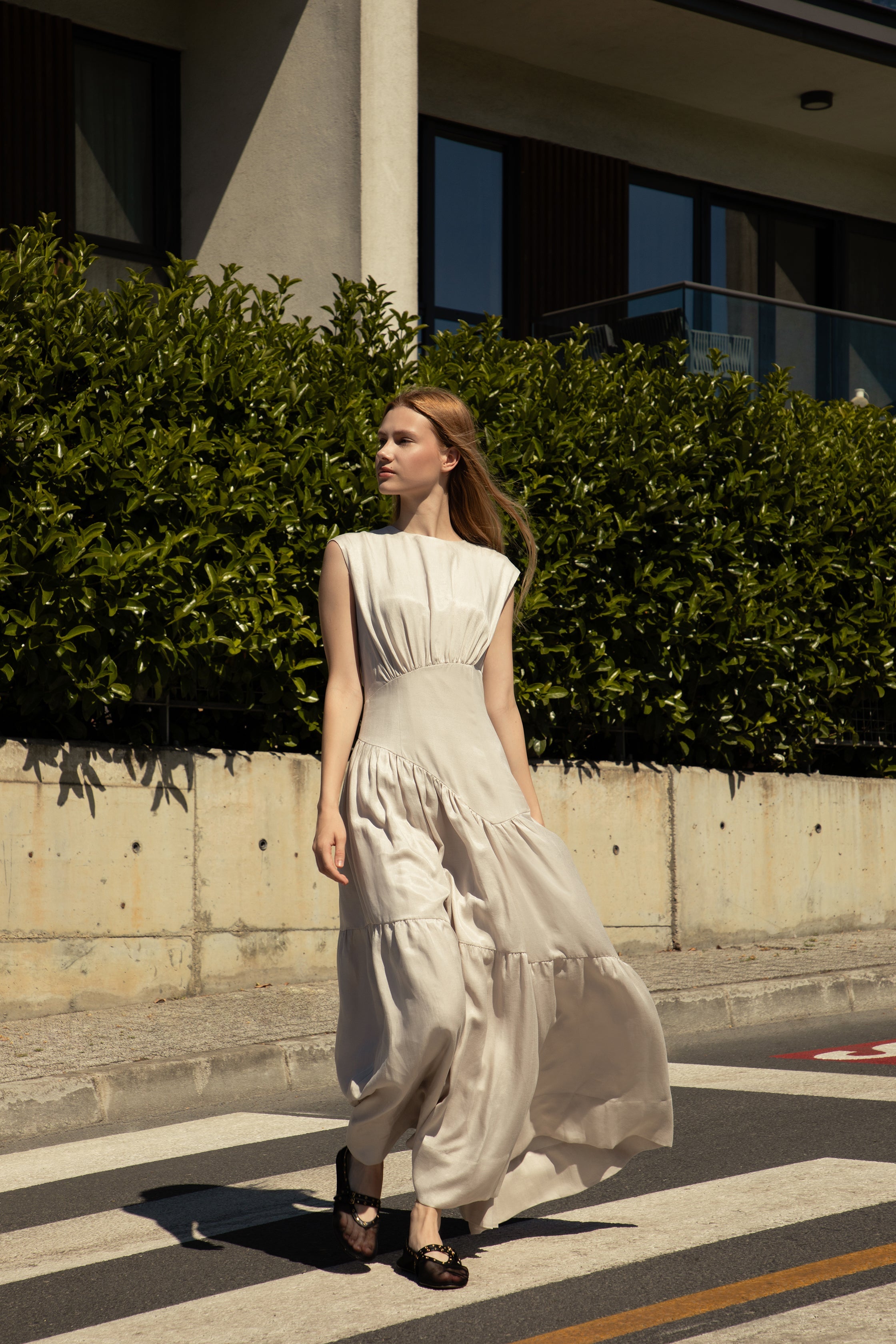 Bella Beige Maxi Dress