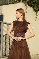 Bella Brown Maxi Dress