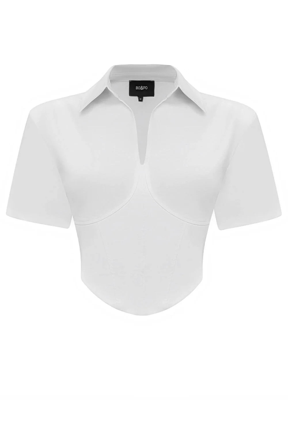 Bo&Po-Stella Corset Top White-Top-1-Milagron.com