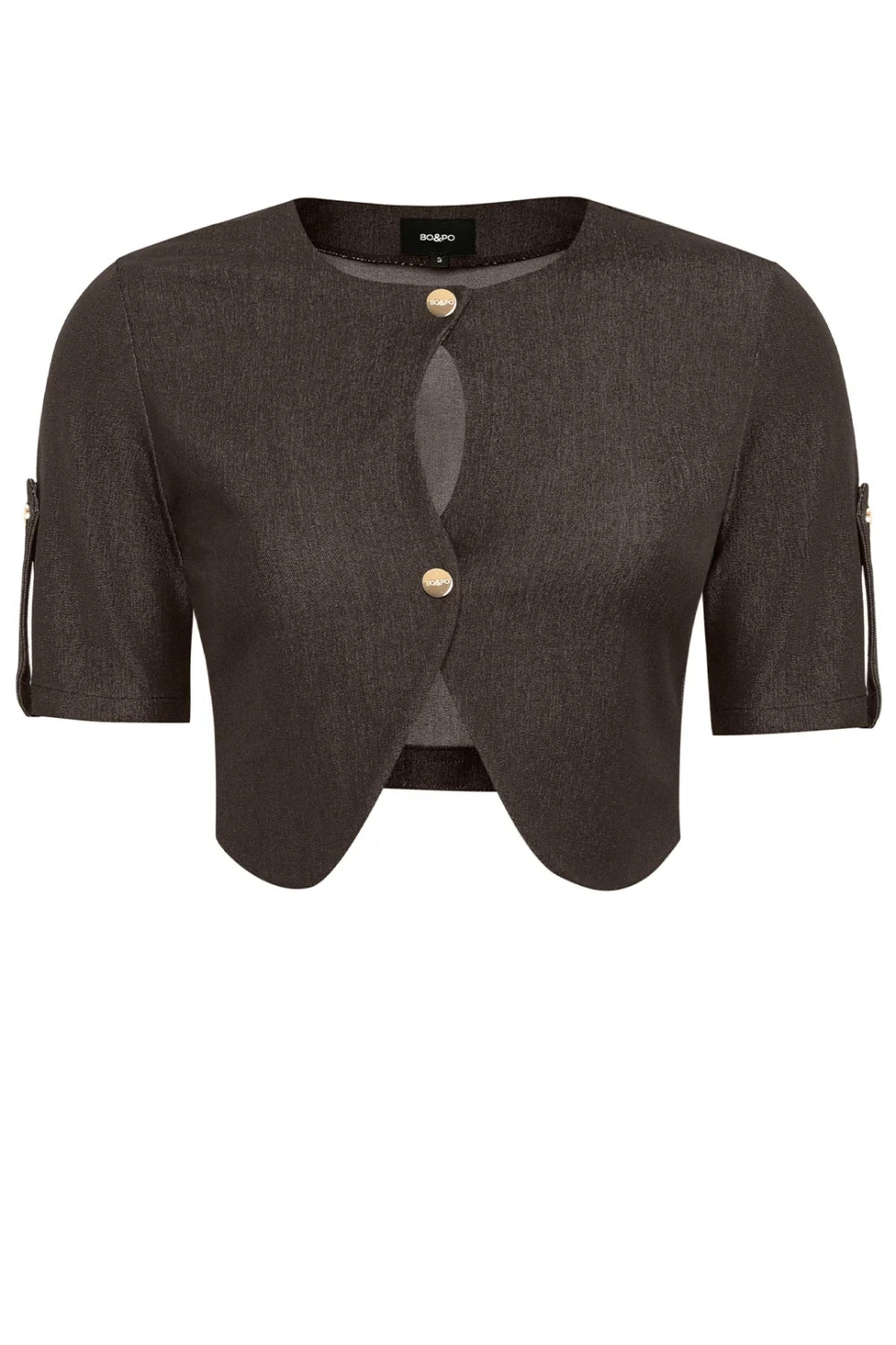 Bo&Po-Amor Top Brown-Top-1-Milagron.com