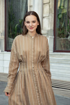 Senna Beige Shirt Dress
