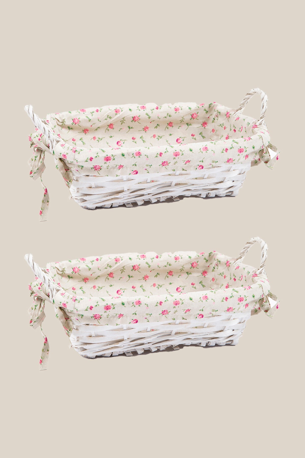 İRYA-2'Li Hasır Sepet Beyaz 18X29X13 Cm-Sepet-2-Milagron.com
