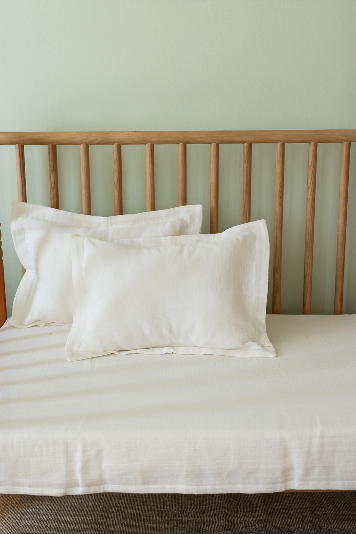 Irya-2'li çocuk Organik Müslin Yastık Kılıfı Seti Krem-Çocuk Yastık Kılıfı-4-Milagron.com