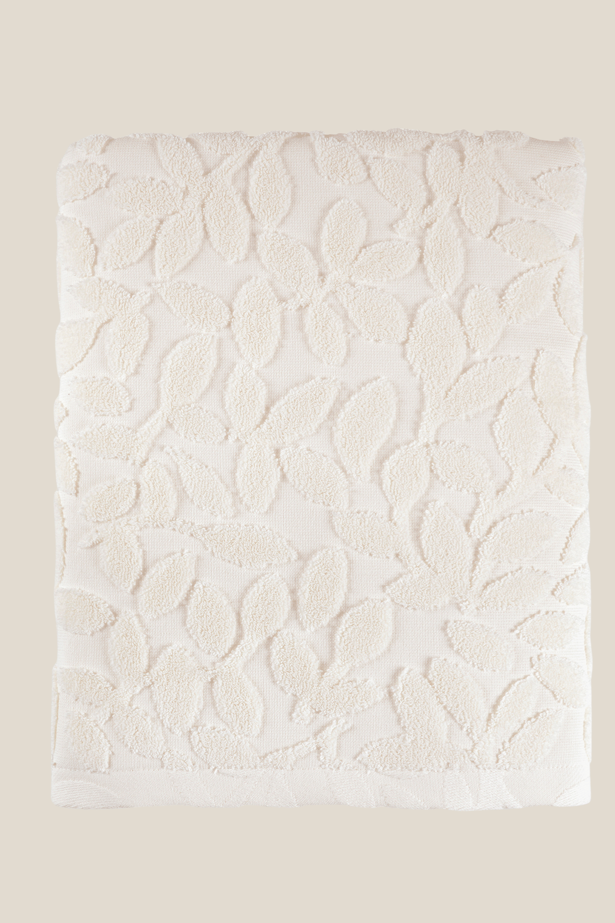 İRYA-Allesi %100 Pamuk Büyük Banyo Havlusu 90X150 Cm Ekru-Havlu & Havlu Setleri-4-Milagron.com