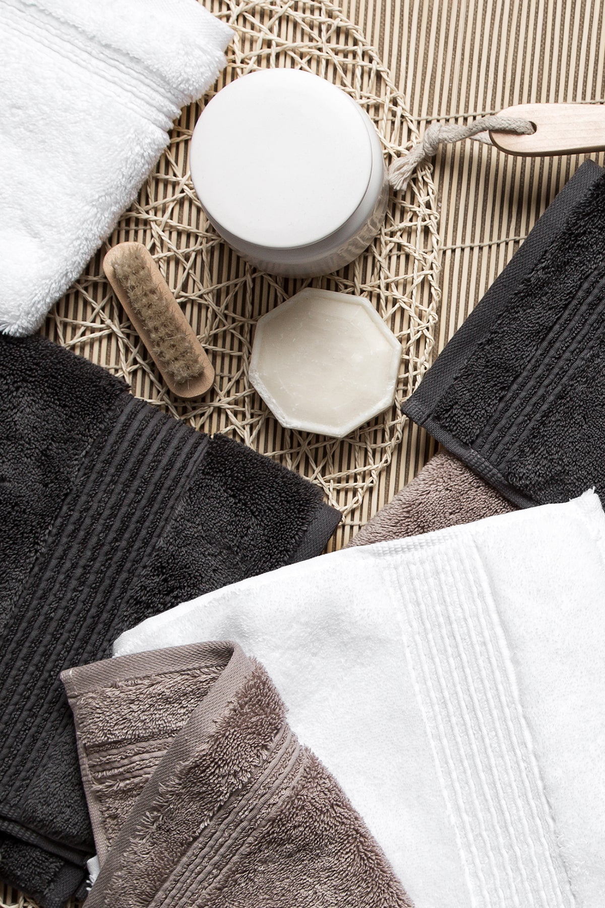 Irya-Aspen Yüz Havlusu 50x90 Cm Antrasit-Havlu-6-Milagron.com