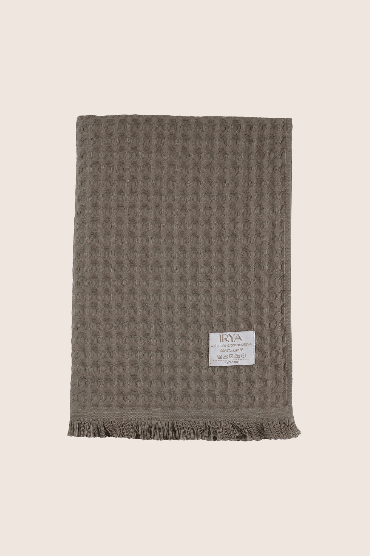 İRYA-Aura Waffle Banyo Havlusu Gri 70X140-Havlu & Havlu Setleri-5-Milagron.com