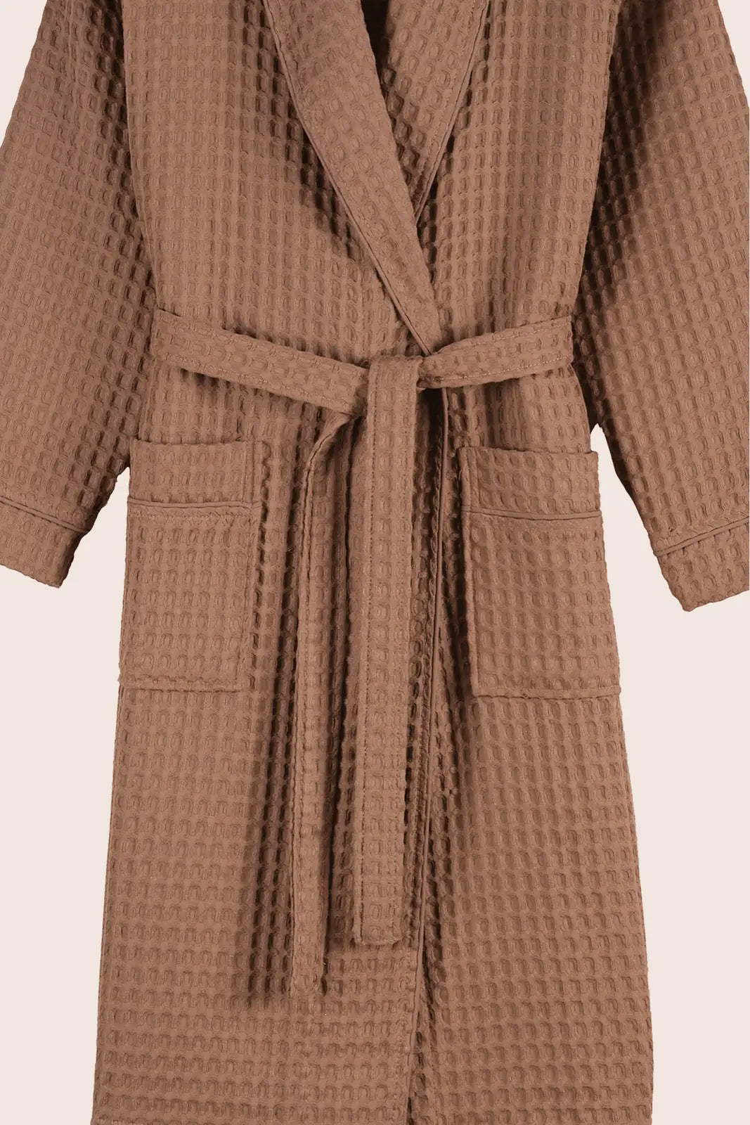 İRYA-Aura Waffle Erkek Bornoz Mocha-Bornoz-10-Milagron.com