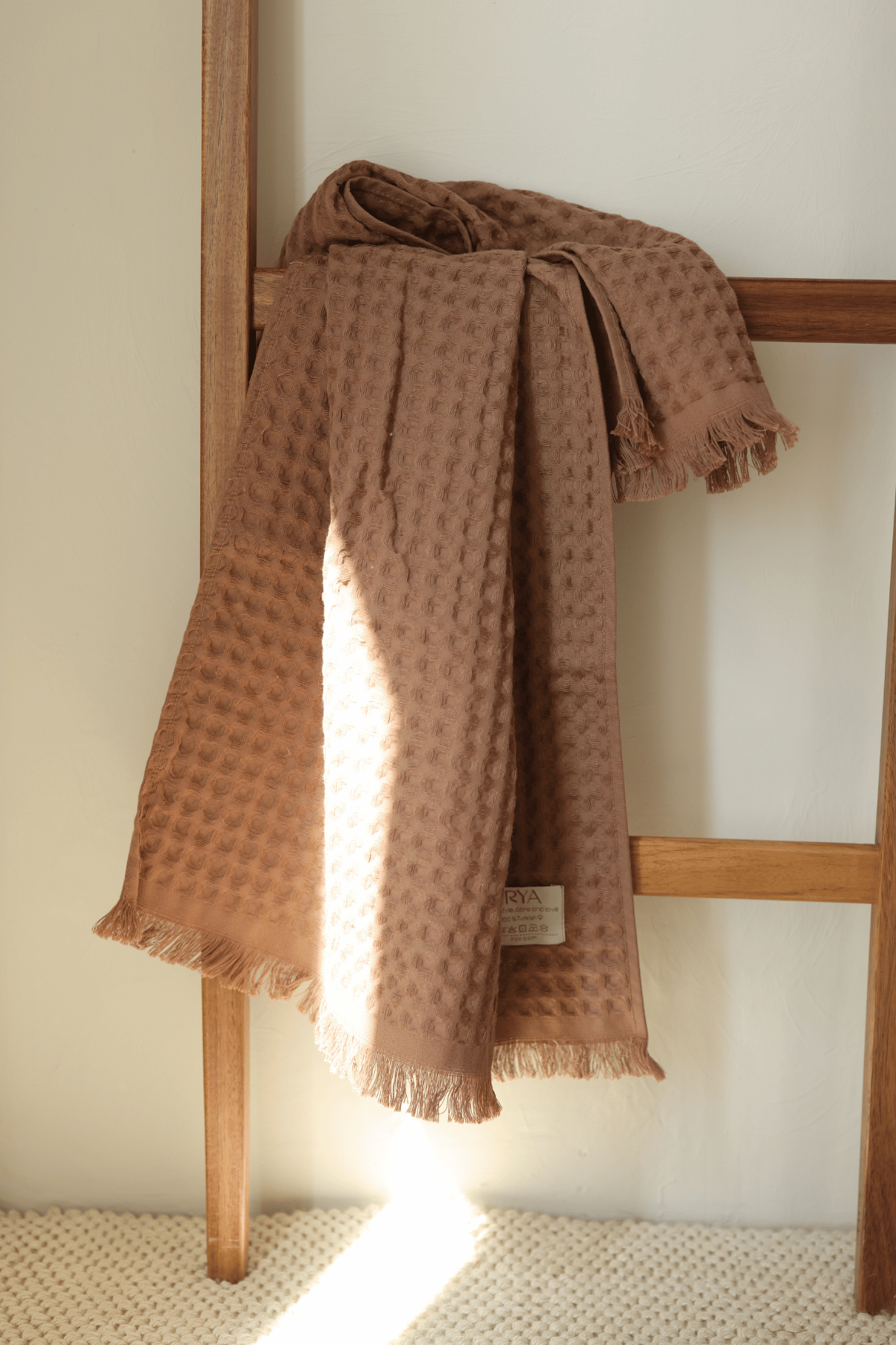 İrya-Aura Waffle Havlu Kahve 70x140-1-Milagron.com