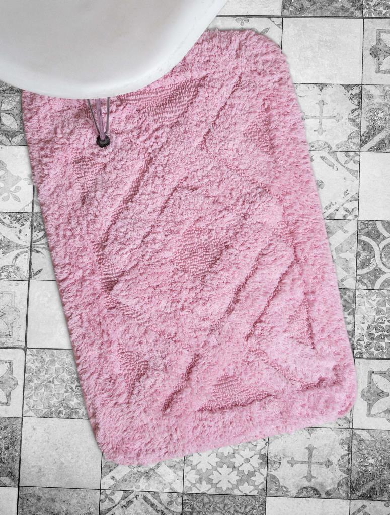 Irya-Barnes 2'li Banyo Paspası Pudra 40x60+60x90-Banyo Paspası-2-Milagron.com