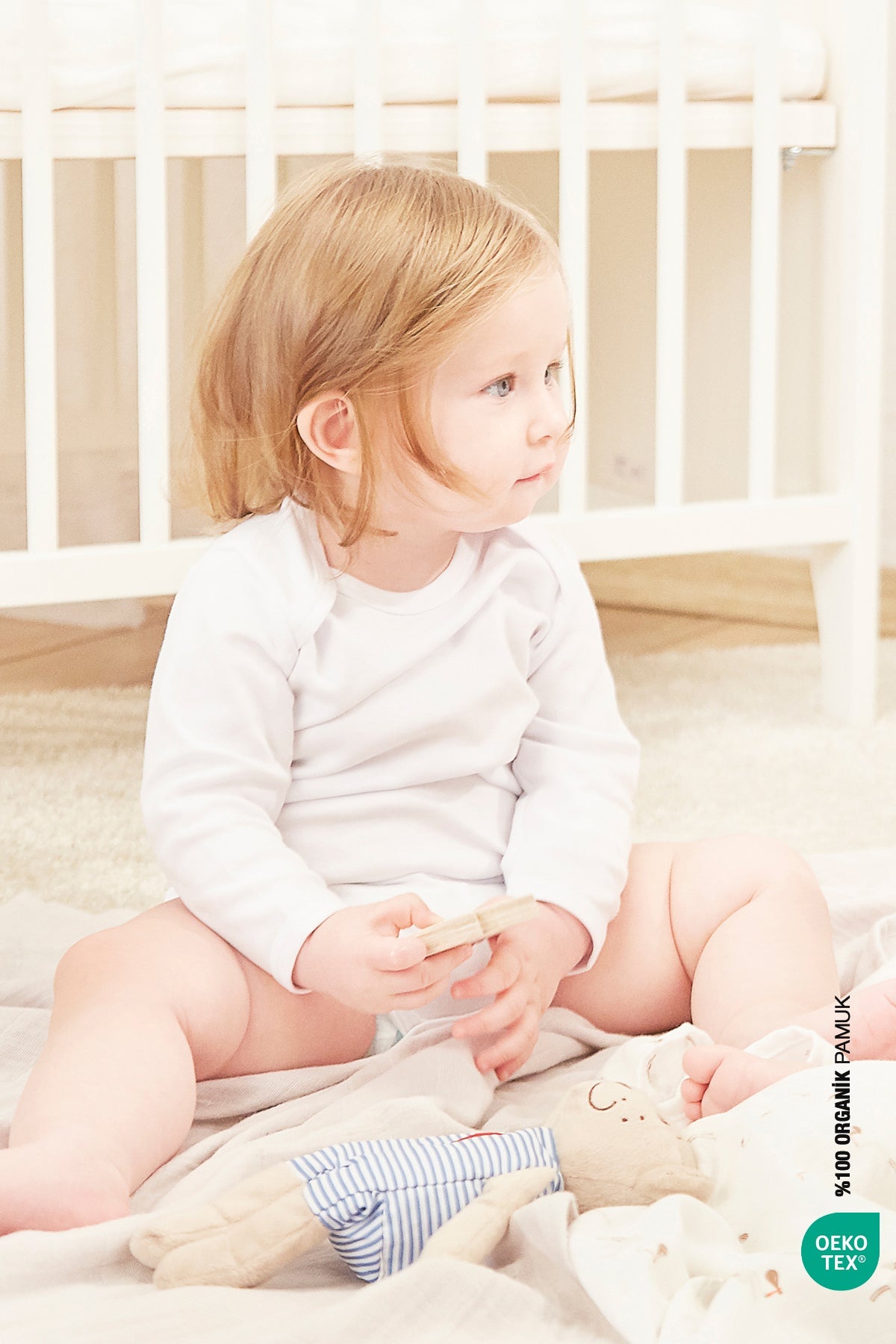 Irya-Bebe Marin çok Amaçlı Müslin örtü 120x120 Bej-Bebek Battaniyesi-8-Milagron.com