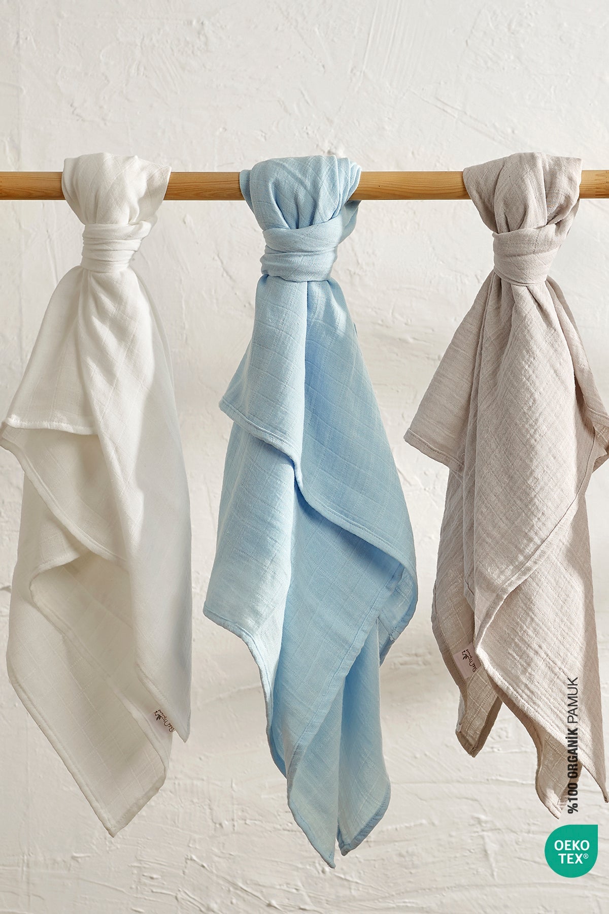 Irya-Bebe Marin çok Amaçlı Müslin örtü 120x120 Beyaz-Bebek Battaniyesi-7-Milagron.com