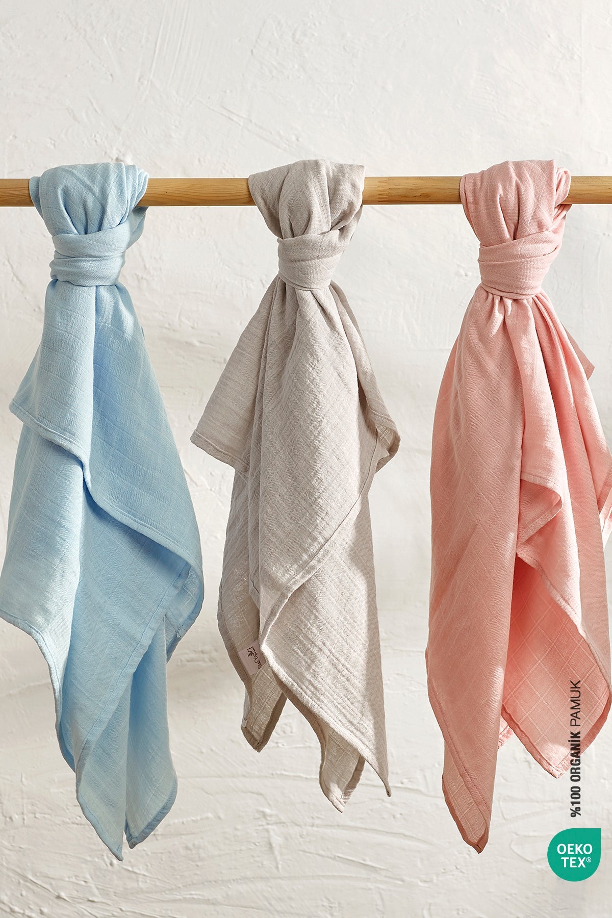 Irya-Bebe Marin çok Amaçlı Müslin örtü 120x120 Pembe-Bebek Battaniyesi-5-Milagron.com