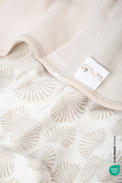 Irya-Bebe Marin Seashell Müslin Battaniye 120x120 Beyaz-Bebek Battaniyesi-7-Milagron.com