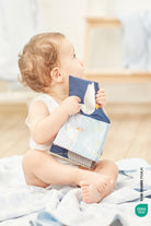 Irya-Bebe Marin Seashell Müslin Battaniye 120x120 Mavi-Bebek Battaniyesi-2-Milagron.com