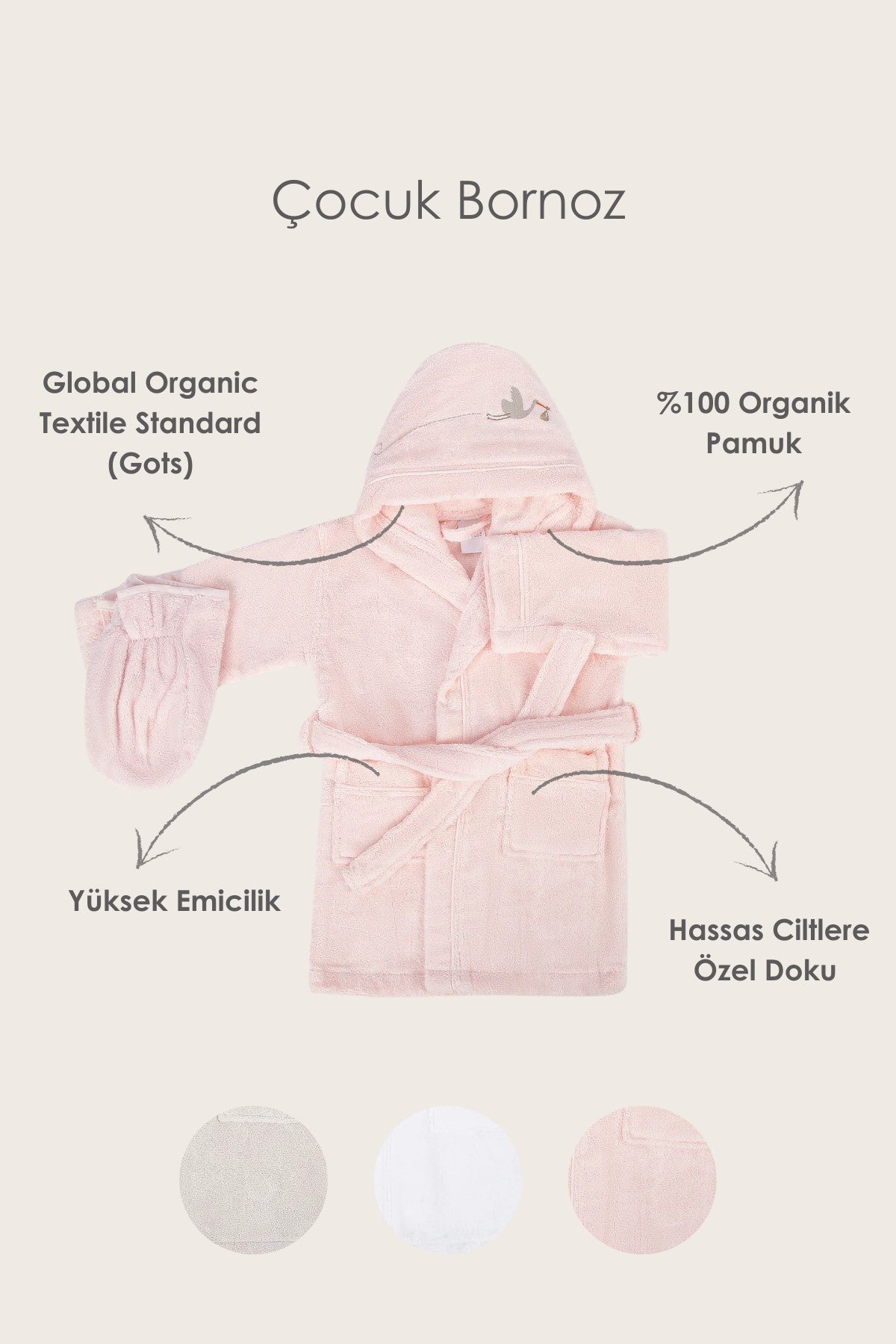 İRYA-Bebemarin Çocuk Bornoz Beyaz-Bornoz-2-Milagron.com