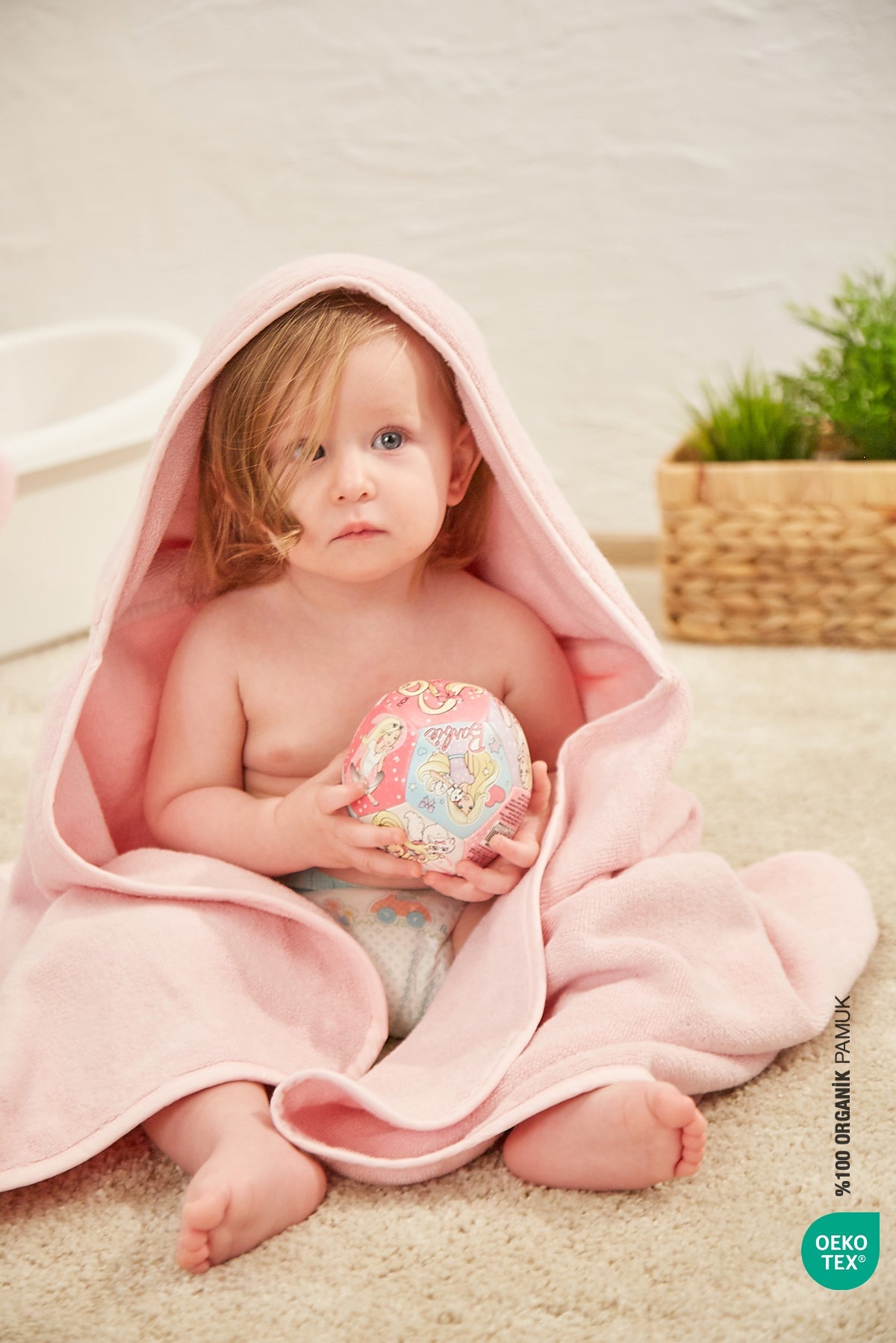 İRYA-Bebemarin Kundak Havlu 75X75 Pembe-Kundak-7-Milagron.com