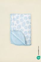İRYA-Bebemarin Seashell Müslin Battaniye 120X120 Mavi-Battaniye-3-Milagron.com