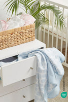 İRYA-Bebemarin Seashell Müslin Battaniye 120X120 Mavi-Battaniye-8-Milagron.com