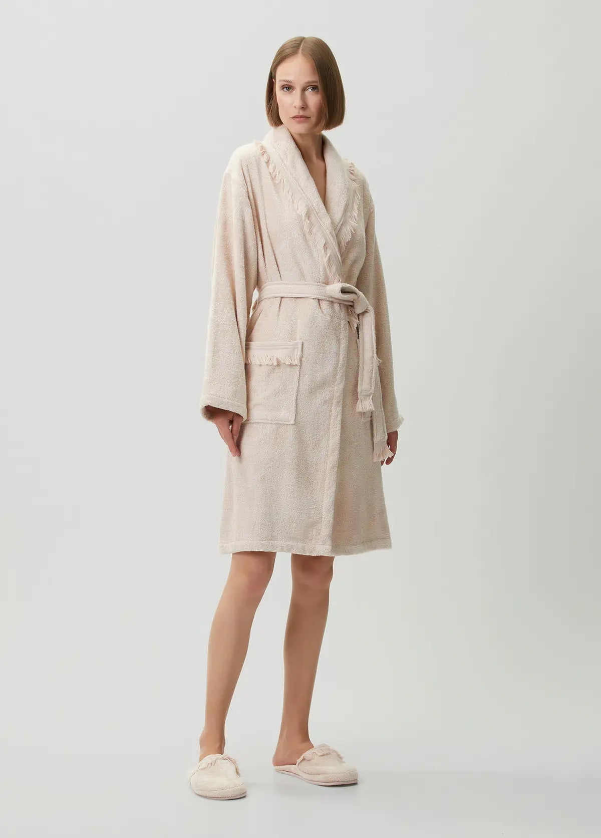Belina Bambu Kadın Bornoz Whisper Pink