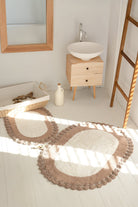 İRYA-Bianca 2’Li Takım Banyo Paspası %100 Pamuk 40X60 + 60X90 Acı Kahve-Paspas-2-Milagron.com
