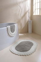 İRYA-Bianca 2’Li Takım Banyo Paspası %100 Pamuk 40X60 + 60X90 Gri-Paspas-2-Milagron.com