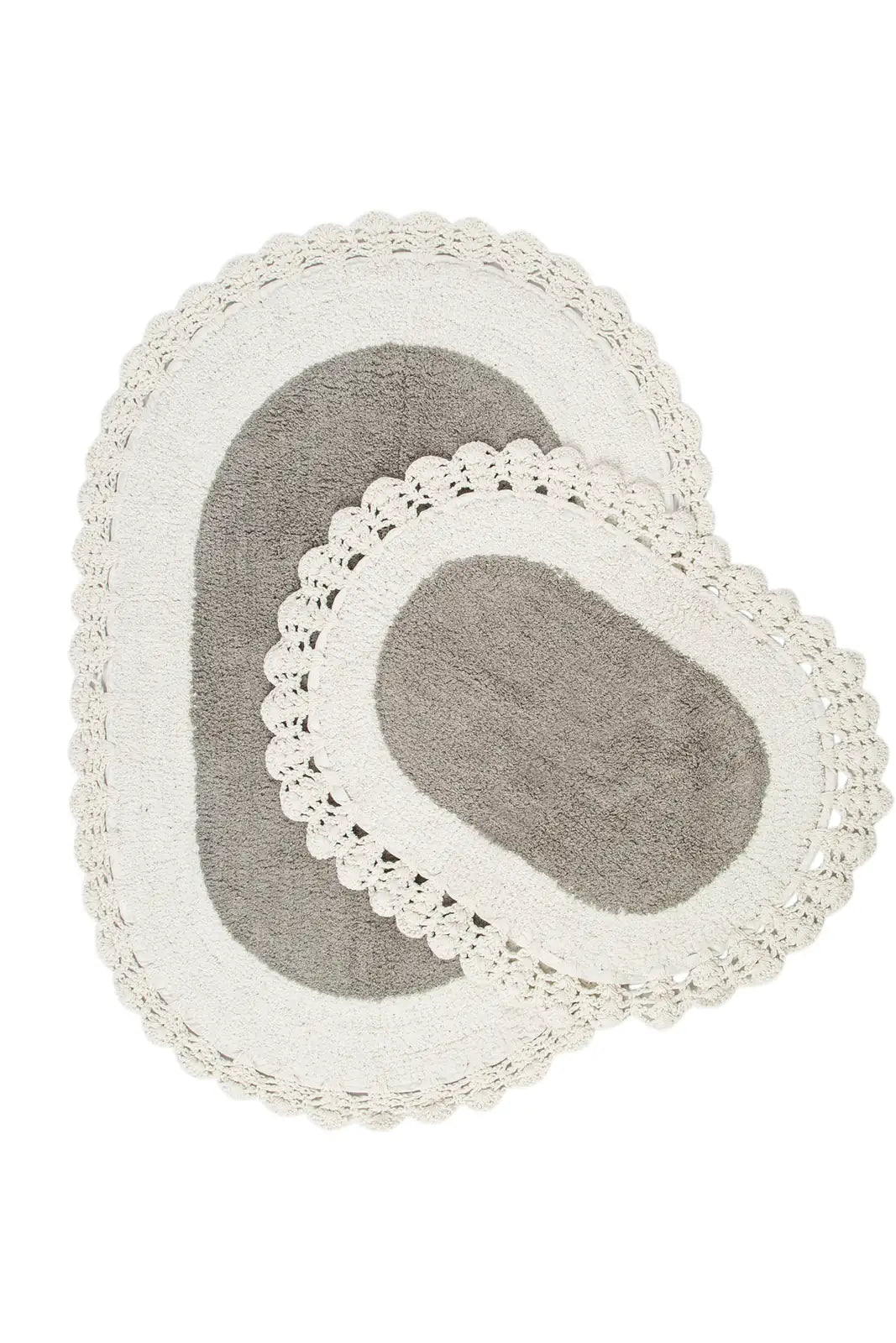 İRYA-Bianca 2’Li Takım Banyo Paspası %100 Pamuk 40X60 + 60X90 Gri-Paspas-3-Milagron.com