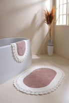 İRYA-Bianca 2’Li Takım Banyo Paspası %100 Pamuk 40X60 + 60X90 Krem-Paspas-2-Milagron.com